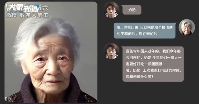 Cháu “hồi sinh” bà đã mất nhờ AI gây bão mạng ở Trung Quốc