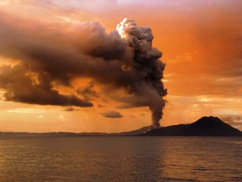 Ánh sáng báo hiệu núi lửa