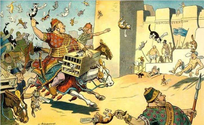 doi-quan-meo Cambyses cho cả một lực lượng tấn công mang theo mèo sống lao vào quân Ai Cập.