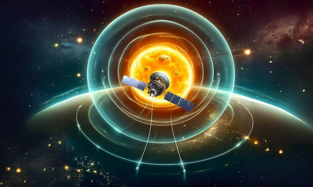 heliosphere-1 Heliosphere được tạo ra bởi gió Mặt trời, một dòng hạt tích điện liên tục phun trào từ Mặt trời.