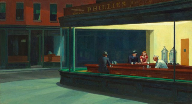 buc-tranh-nighthawks Bức tranh Nighthawks của Edward Hopper