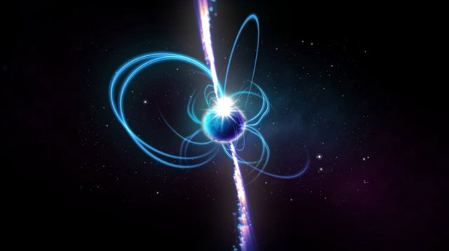 sao-neutron Các nam châm là các sao neutron có từ tính cực cao, một trong số đó đôi khi tạo ra phát xạ vô tuyến.